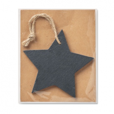 Logo trade promotional merchandise image of: Slate xmas hanger star