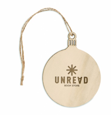 Logotrade promotional item picture of: Wooden Tree bauble hanger