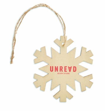 Logo trade corporate gifts image of: Snowflake Tree hanger