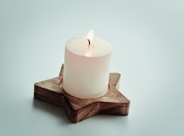 Logotrade corporate gift image of: Candle on star wooden base