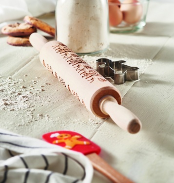 Logotrade promotional item image of: Christmas pastry wooden rolling
