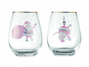 Logo trade promotional items image of: Set of 2 Christmas glasses