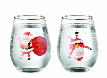 Logotrade promotional product picture of: Set of 2 Christmas glasses