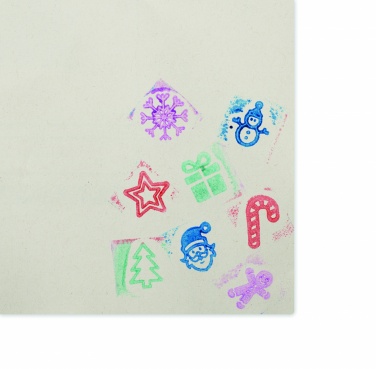 Logo trade promotional giveaway photo of: 8 wooden Christmas stamps set