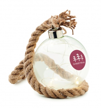 Logo trade promotional giveaways picture of: Glass bauble LED light
