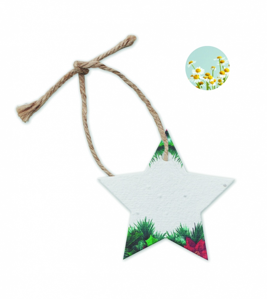 Logotrade promotional item image of: Seed paper Xmas ornament