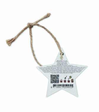 Logo trade corporate gifts image of: Seed paper Xmas ornament