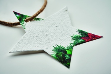 Logo trade promotional items image of: Seed paper Xmas ornament