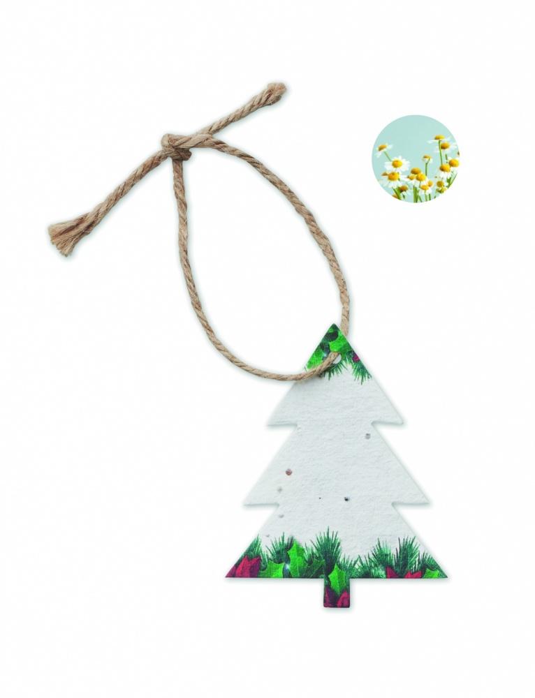 Logo trade promotional items picture of: Seed paper Xmas ornament