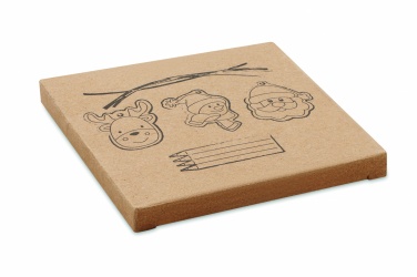 Logo trade promotional giveaways picture of: Drawing wooden ornaments set