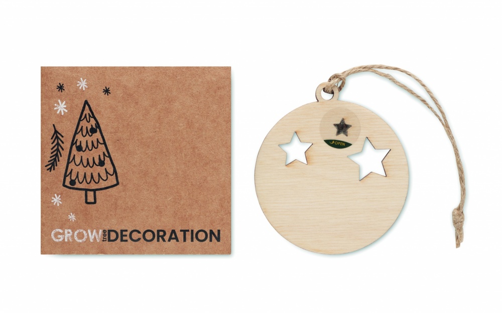 Logotrade promotional merchandise image of: Wooden bauble shape hanger