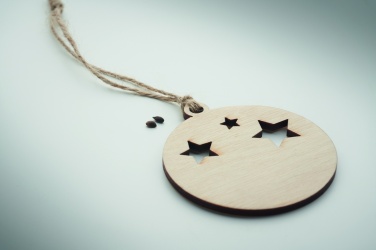Logotrade promotional items photo of: Wooden bauble shape hanger