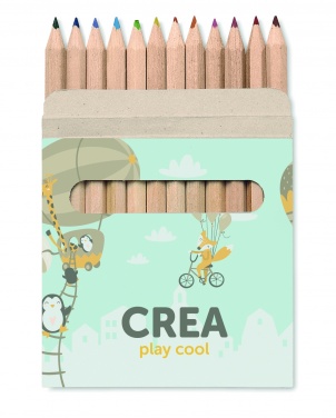 Logotrade promotional product picture of: 12 coloured pencils set