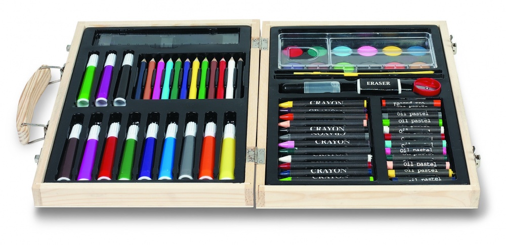 Logo trade promotional merchandise picture of: Artist's set in wooden box