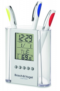 Logo trade promotional item photo of: Pen holder with calendar