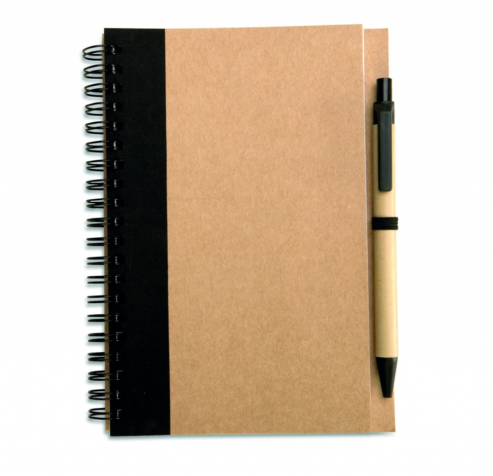 Logotrade advertising product image of: B6 recycled notebook with pen