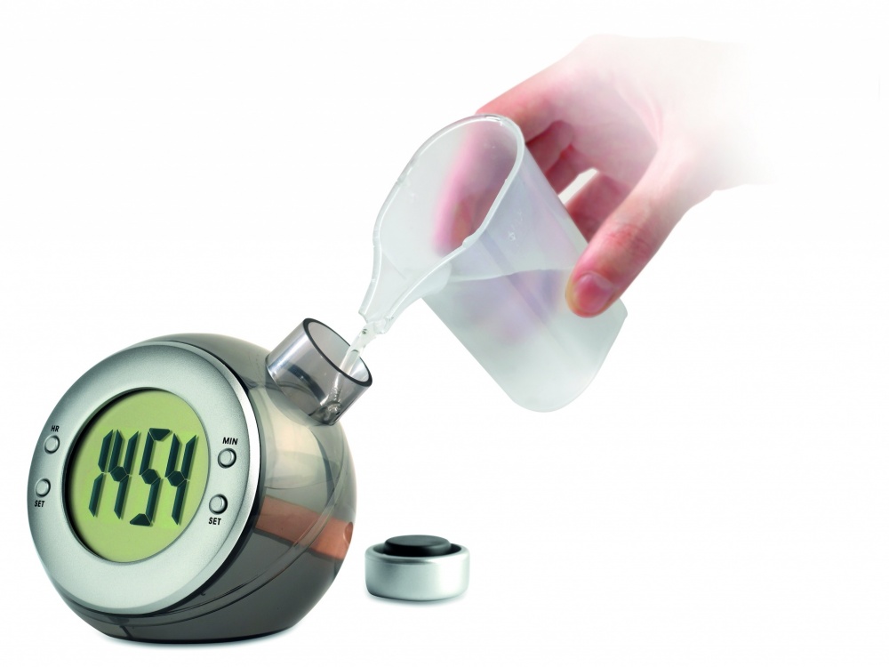 Logo trade promotional products image of: Water powered LCD desk clock