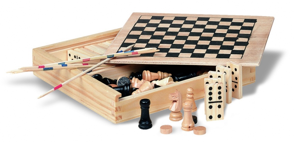 Logotrade promotional giveaway picture of: 4 games in wooden box