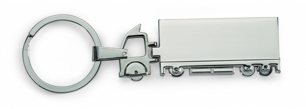 Logo trade corporate gift photo of: Truck metal key ring Oulu