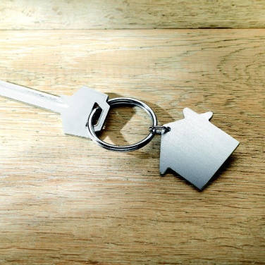 Logo trade promotional gift photo of: Metal key holder house Lahti