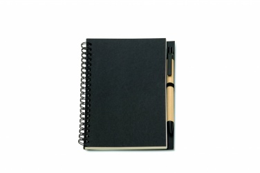 Logo trade promotional giveaways picture of: B6 Recycled notebook with pen