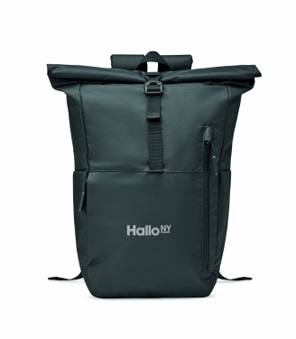 Logo trade promotional items picture of: 300D RPET rolltop backpack