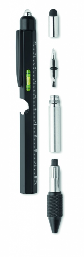 Logotrade promotional gift image of: Spirit level pen with ruler