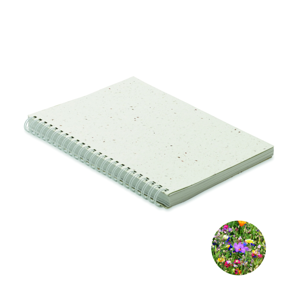 Logotrade advertising product image of: A5 seed paper cover notebook