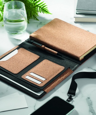 Logotrade promotional giveaway image of: A5 portfolio in cork