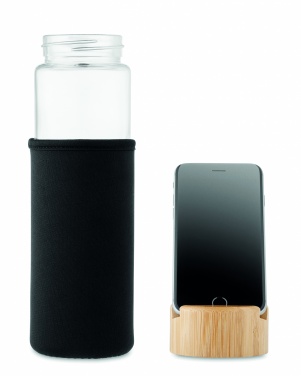 Logotrade advertising product picture of: Glass bottle bamboo lid 600ml