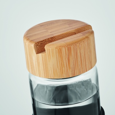 Logo trade promotional giveaways picture of: Glass bottle bamboo lid 600ml