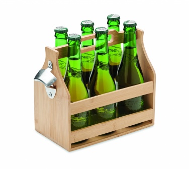 Logo trade advertising product photo of: 6 beer crate in bamboo