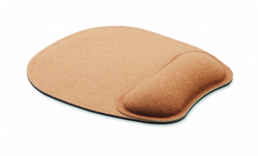 Logo trade business gifts image of: Ergonomic cork mouse mat