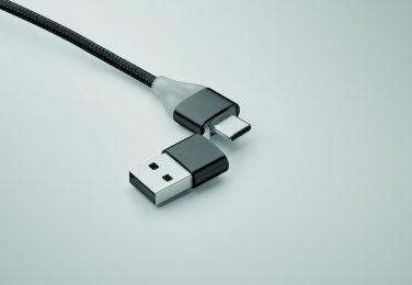 Logo trade promotional merchandise photo of: 4 in 1 charging cable type C