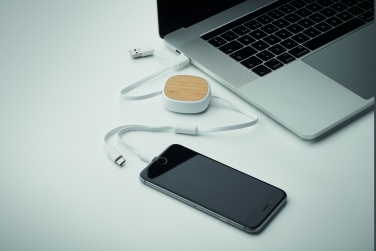 Logo trade promotional gifts image of: Retractable charging USB cable
