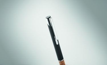 Logo trade advertising product photo of: Ballpoint pen made of aluminum with a cork grip