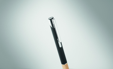 Logotrade advertising product image of: Ballpoint pen made of aluminum with a bamboo grip