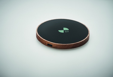 Logotrade advertising products photo of: Wireless charger in acacia 15W