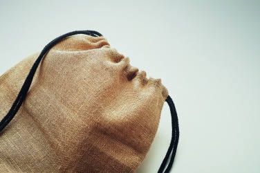 Logo trade corporate gifts picture of: Jute drawstring bag