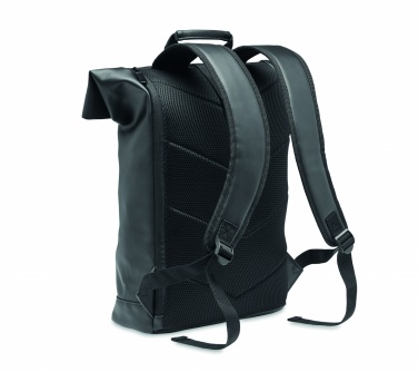 Logo trade promotional giveaway photo of: Laptop PU Rolltop backpack