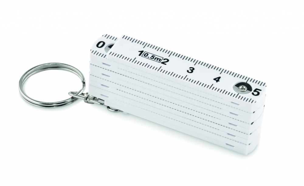 Logo trade promotional gifts image of: Carpenters ruler key ring 50cm Kotka
