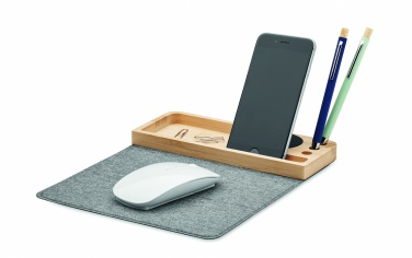 Logotrade promotional merchandise picture of: Wireless charger in bamboo 15W