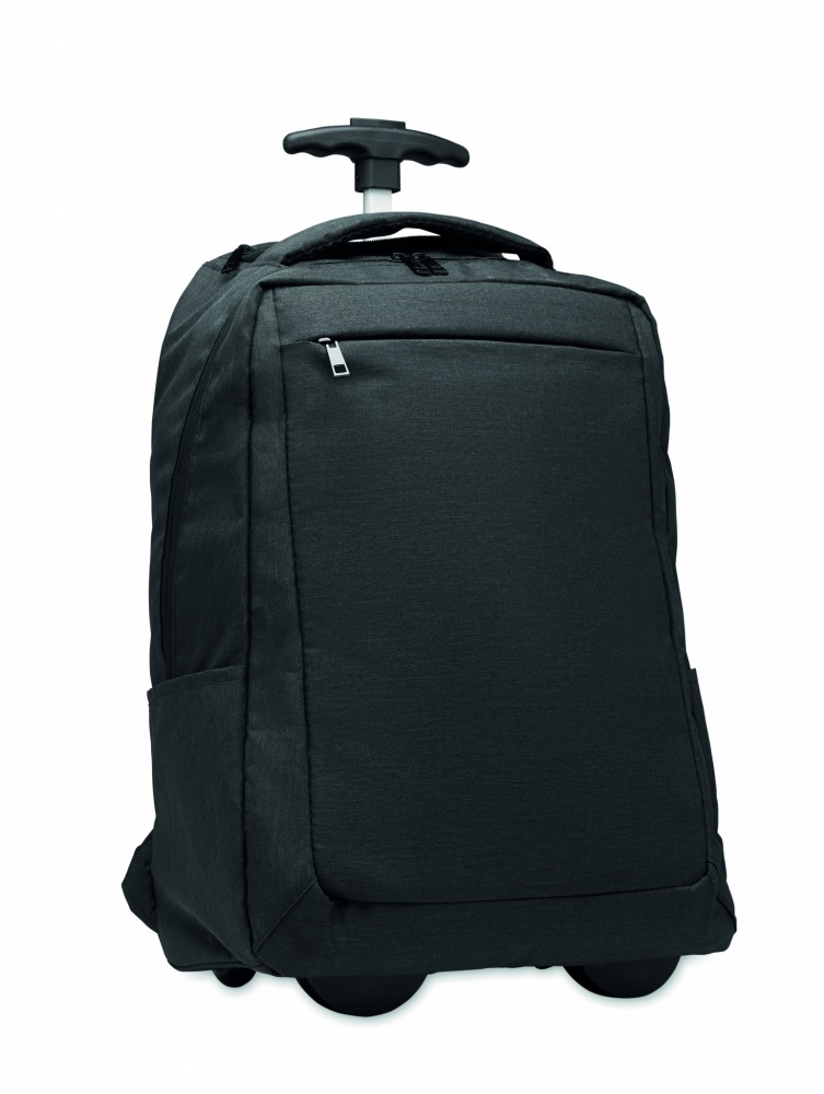 Logo trade corporate gifts image of: A portable backpack trolley with wheels, made of 600D RPET polyester