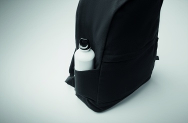 Logo trade corporate gifts image of: A 15-inch laptop backpack made of recycled pre-consumer cotton and recycled polyester with customizable printing.