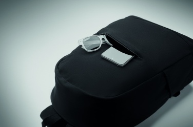 Logo trade advertising product photo of: A 15-inch laptop backpack made of recycled pre-consumer cotton and recycled polyester with customizable printing.