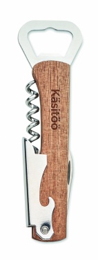Logo trade corporate gift photo of: 3 in 1 bamboo bottle opener WOOL