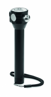 Logotrade advertising products photo of: 3-in-1 aluminum flashlight with an emergency hammer and seatbelt cutter, customizable with printing