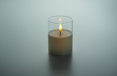 Logo trade advertising products picture of: LED wax candle in glass holder