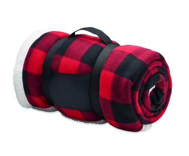 Logo trade business gift photo of: RPET sherpa fleece blanket