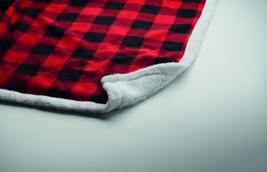 Logo trade business gifts image of: RPET sherpa fleece blanket